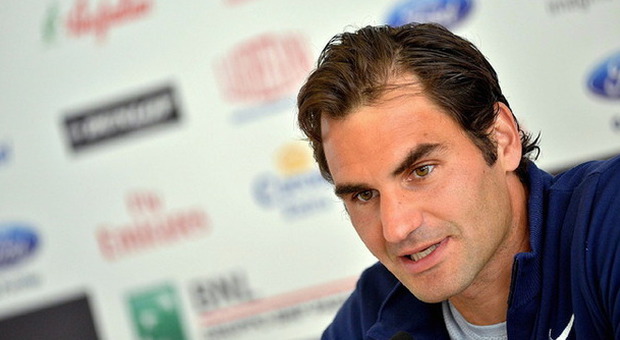 Federer è al Foro: «Ma i miei figli appena nati mi mancano già»