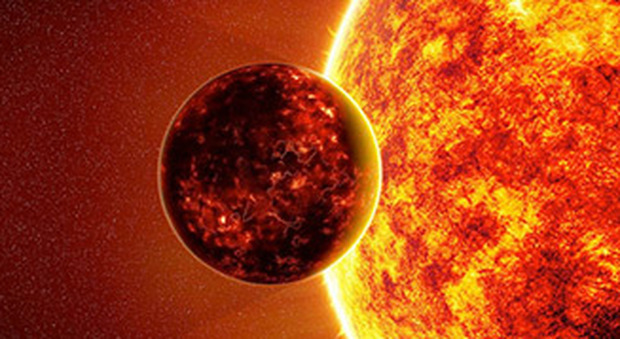 Il transito di Mercurio sul disco del Sole visto da un artista
