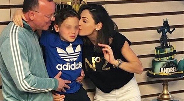 Gigi D'Alessio, Anna Tatangelo e il figlio Andrea (Instagram)