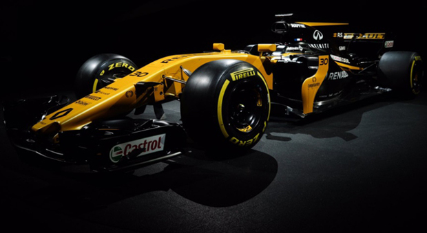 La Renault Rs17 che parteciperà al prossimo mondiale di Formula 1