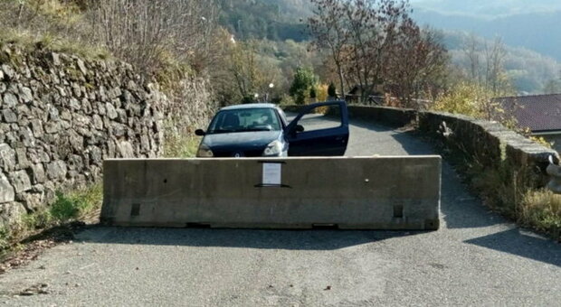 Una barriera nel comune di Ottone, in provincia di Piacenza