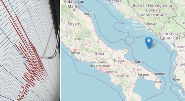 Terremoto di magnitudo 4.7 in Adriatico: scossa avvertita anche in Croazia e Montenegro
