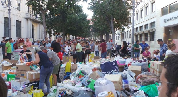 In Puglia pioggia di aiuti per gli sfollati