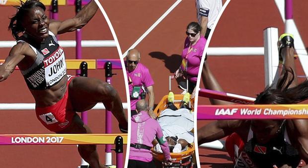 Mondiali di atletica, il terribile incidente in pista alla trinidadense Deborah John