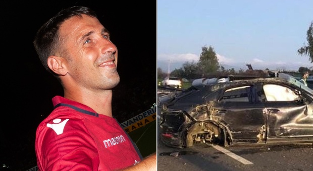 Andrea Cossu, l'ex calciatore del Cagliari dimesso dall'ospedale dopo lo spaventoso incidente