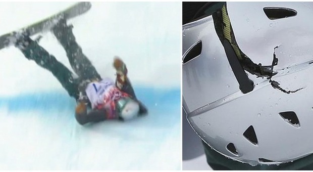 L'incredibile caduta di Sarka Pancochova a Sochi: il casco si spacca, lei resta illesa