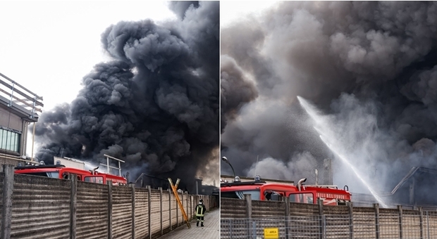 Milano, incendio devasta azienda chimica: fiamme alte decine di metri