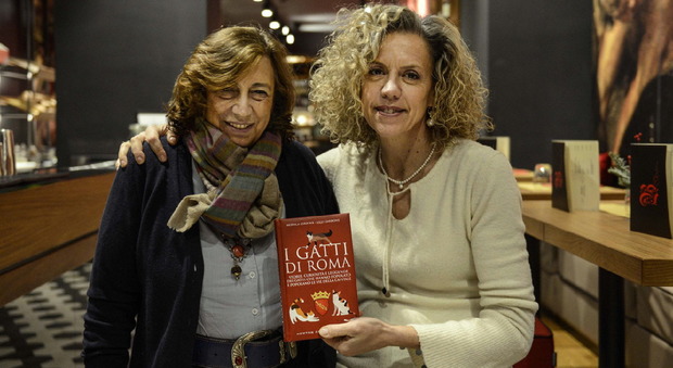 Monica Cirinnà e Lilli Garrone, autrici del libro "I gatti di Roma" (Foto di Nicola Dalla Mura - Toiati)