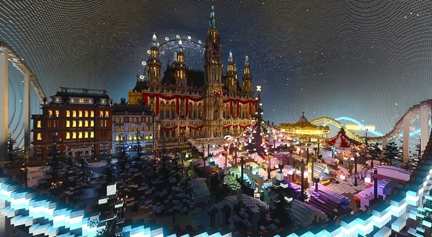 Natale, lo spettacolo virtuale di costruito nel fenomenale gioco “Minecraft” ha aperto le sue porte