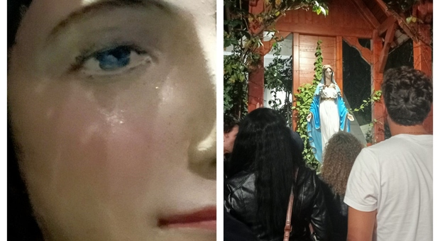 Dalla statua della Madonnina liquido dagli occhi: «Lacrime? Non sappiamo, serve approfondire»