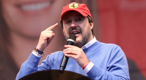 Matteo Salvini, al comizio di ieri a Maranello