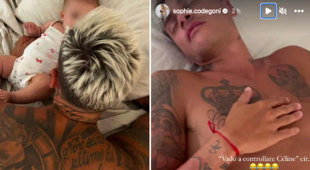 Sophie Codegoni se la ride mentre Alessandro Basciano e Celine dormono: «Aveva detto che l'avrebbe controllata»