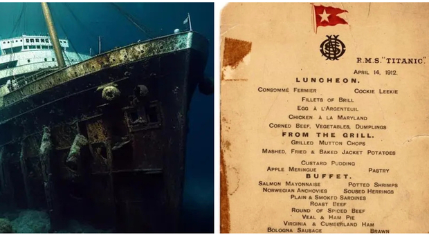 Titanic, all'asta il menù di prima classe: 70 mila dollari, il valore stimato