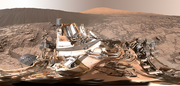 Marte, foto a 360 gradi delle dune - NASA/JPL-Caltech/MSSS