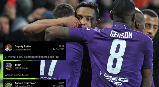 Fiorentina-Inter, insulti choc sui social dopo il rigore: «Dovete fare la fine di Astori»