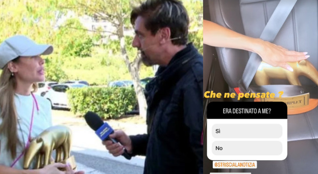 Ilary Blasi riceve il Tapiro d'Oro da Striscia la Notizia, poi la frecciatina a Francesco Totti e Noemi Bocchi: «Sicuri era per me?»