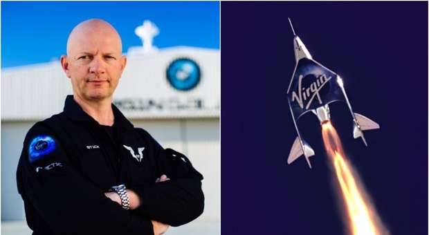Spazioplano pilotato per la prima volta da un italiano: Nicola Pecile ai comandi di SpaceShipTwo Unity di Virgin Galactic