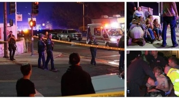 Los Angeles, entra in un bar di universitari e spara. «Tredici morti». Era incappucciato e vestito di nero e non parlava