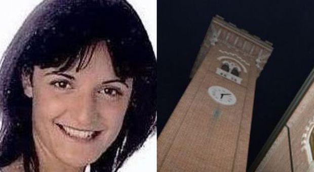 Lisa Segato e il campanile dal quale è precipitata (foto PhotoJournalist)