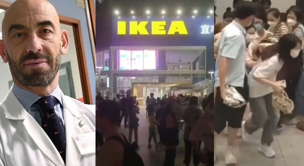 Bassetti: «Panico all'Ikea in Cina per sospetto Covid? Scene che fanno male»