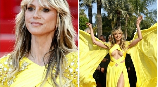 Heidi Klum super sexy a Cannes: fisico da urlo a 50 anni, l'incidente hot