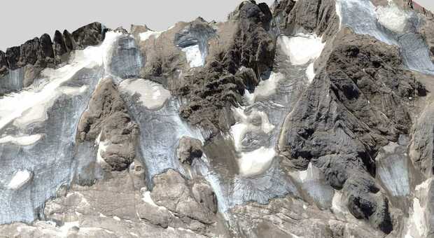 L'area del ghiacciaio crollato