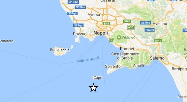 Terremoto, scossa stamani a Capri: magnitudo 3.0