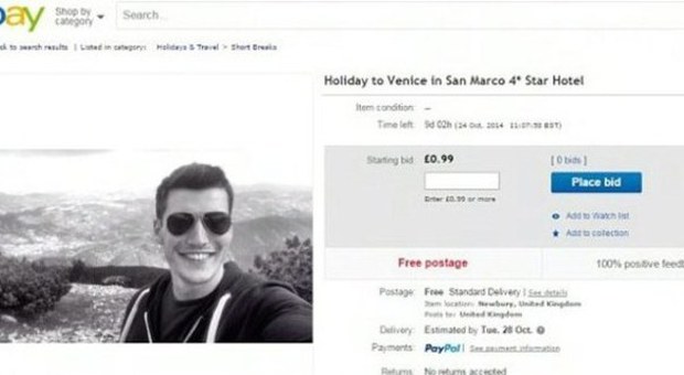 La fidanzata lo lascia, lui cerca una donna su ebay: "Chi vince l'asta viene con me a Venezia"