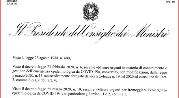 Dpcm, Conte ha firmato: testo completo con tutte le misure