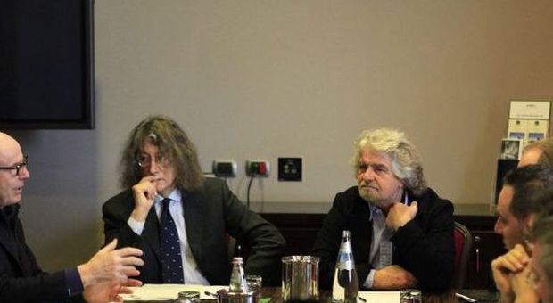 Beppe Grillo e Gianroberto Casaleggio (foto PhotoJournalist)