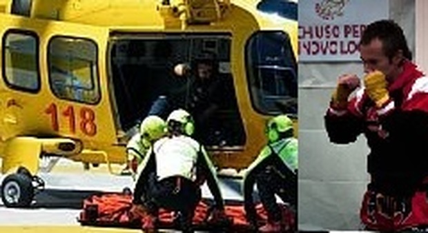 Operazioni di soccorso in montagna e Matteo Mari, 31 anni, la vittima dell'incidente sui Sibillini