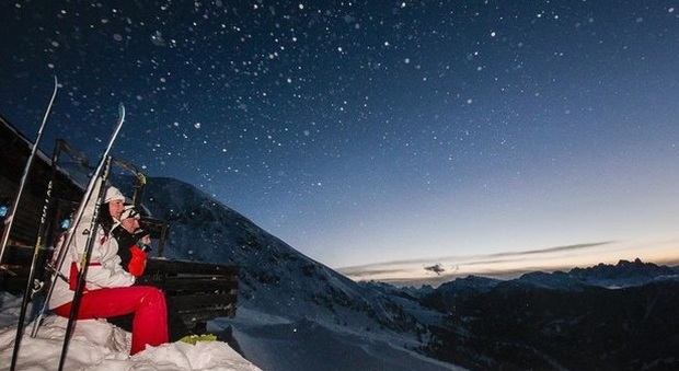 In Val di Fiemme serate sotto le stelle e poi il risveglio sulle piste da sci