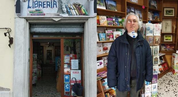 Libreria di Poggio Mirteto e il titolare Carlo Colangeli