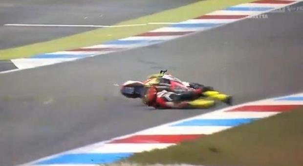 Moto2, brutto incidente per Baldassarri: il pilota è cosciente