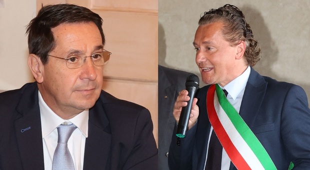 Il sindaco di Cortina Gianluca Lorenzi e il suo predecessore Gianpietro Ghedina