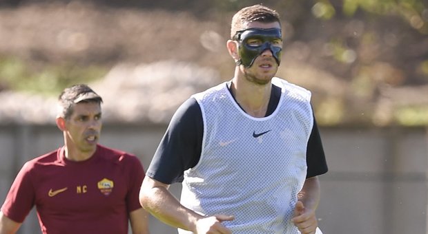 Roma, Florenzi avverte: «Ranieri giocherà come se fosse una finale». Dzeko si allena in maschera
