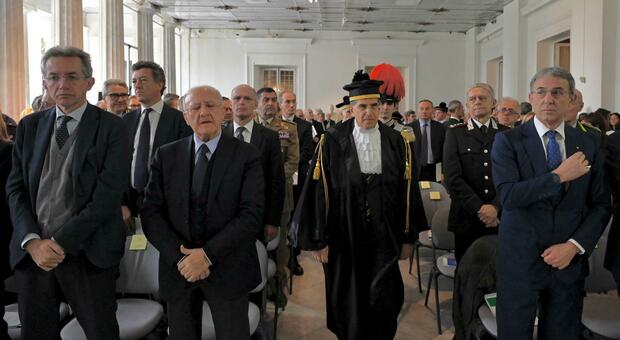 Vincenzo De Luca all'inaugurazione dell'anno giudiziario della Corte dei Conti