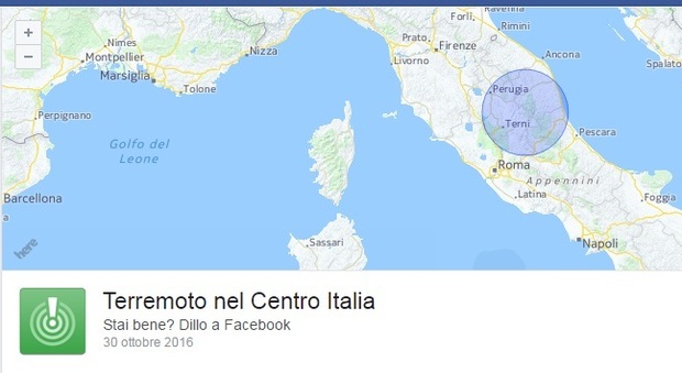 Terremoto in Centro Italia, Facebook attiva il "Safety Check". Ecco cos'é