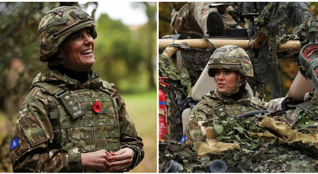 Kate Middleton in equipaggiamento militare e alla guida di un carro armato: ecco perchè