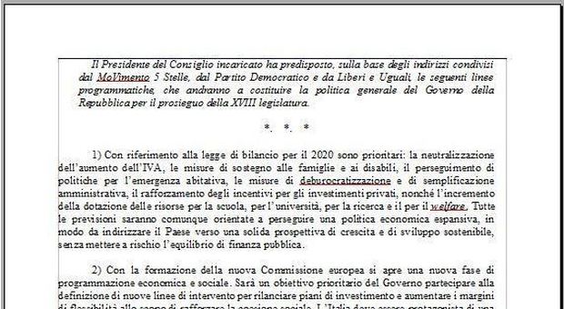 Governo, il programma del Conte bis: tra i 29 punti tasse, Iva, Roma e riforma fiscale