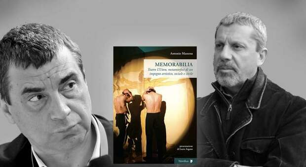 A destra Antonio Massena con la copertina del libro