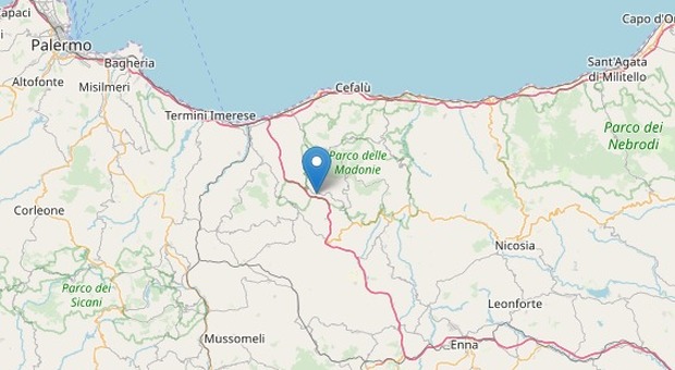 Terremoto vicino Palermo, magnitudo 3.4 a Scillato: trema la terra delle Madonie