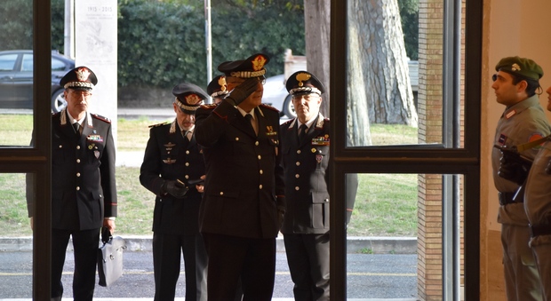 Visita del generale Adinolfi alla Scuola Forestale Carabinieri di Sabaudia