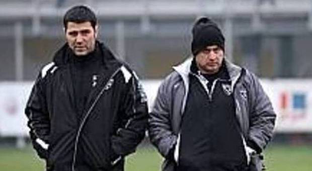 Rocco Salvan, a sinistra, insieme con Andrea Moretti l'altro allenatore del Petrarca