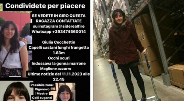 Giulia Cecchettin, scomparsa con l'ex. L'ultimo sms alla sorella e il presentimento del papà: «Non accettava la fine»