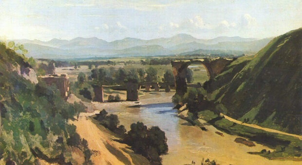 Il Ponte di Narni disegnato da Camille Corot