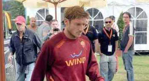 Francesco Totti a Riscone (foto Roberto Tedeschi)