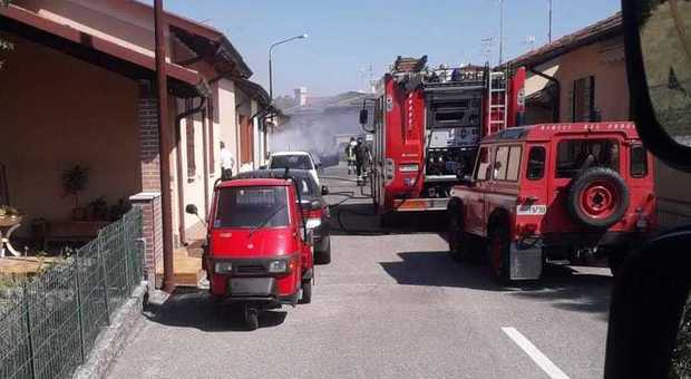 L'intervento dei Vigili del fuoco a Portogruaro
