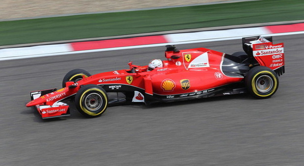 Le Ferrari di Sebastian Vettel a Shanghai