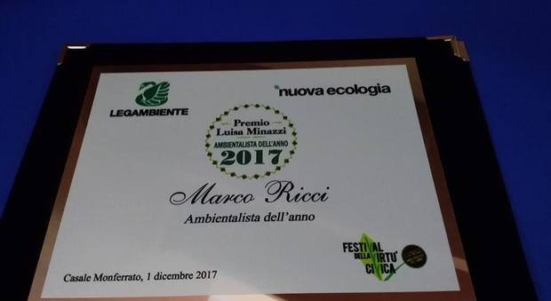 Il «Premio Luisa Minazzi - Ambientalista dell'anno» a Don Marco Ricci